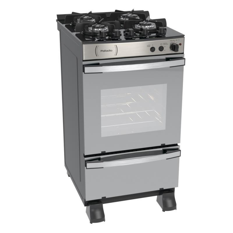 Fogao 4 Bocas Venax Palladio Vitreo Inox Gas Glp