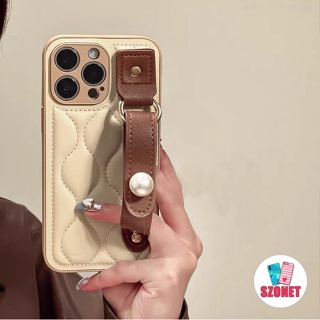 Pulseira Pérola De Luxo À Prova De Choque Suave Com Capa De Telefone De Suporte Para iPhone 15 14 13 12 11 Pro Max 15 em Oferta na Shopee