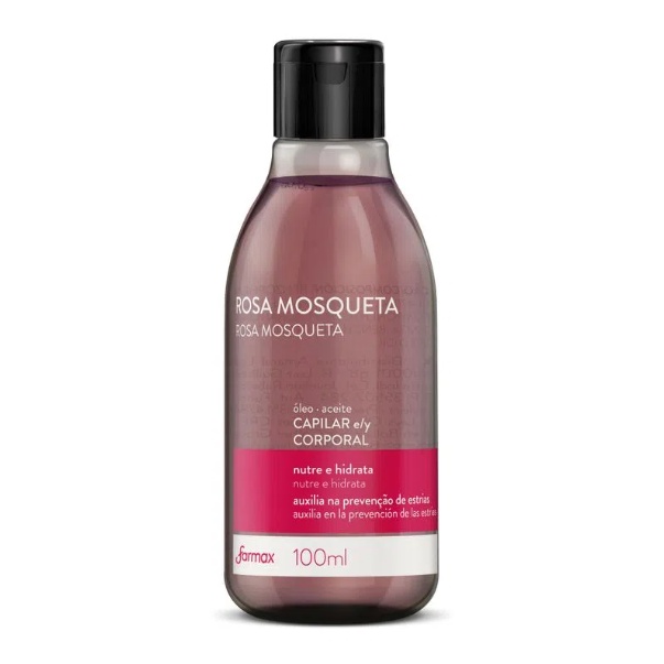 Óleo De Rosa Mosqueta Capilar E Corporal Farmax 100ml