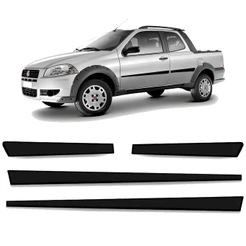 Jogo Friso Lateral Strada 2005 2006 2007 2008 2009 2010 Preto