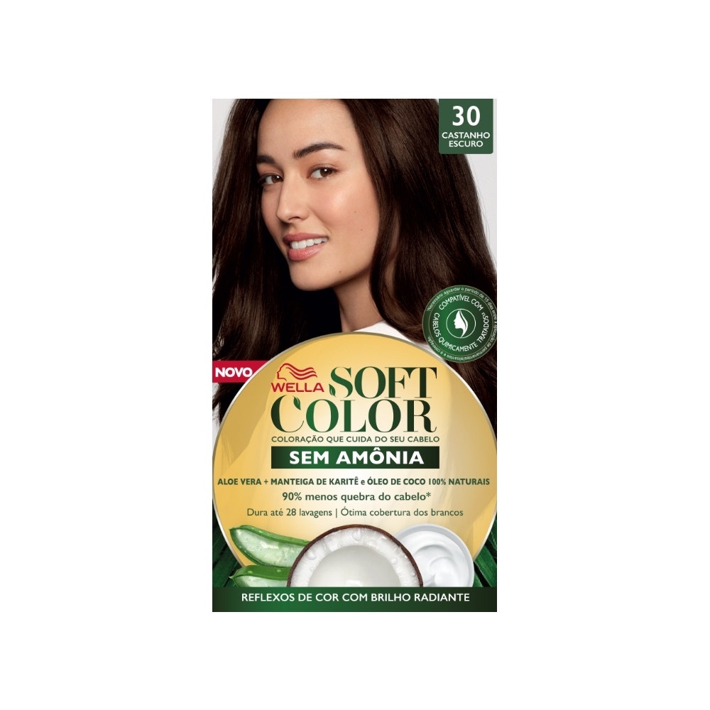 Tonalizante Soft Color 30 Castanho Escuro em Oferta na Shopee