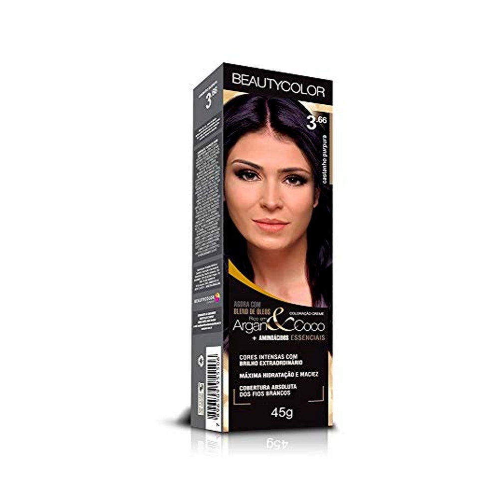 Tintura Beauty Color 3.66 Acaju Purpura em Oferta na Shopee