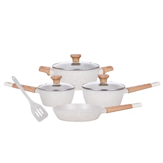 Jogo de Panelas Antiaderente Cerâmica Cooktop Fogão Indução Kit 5 Peças Conjunto em Oferta na Shopee