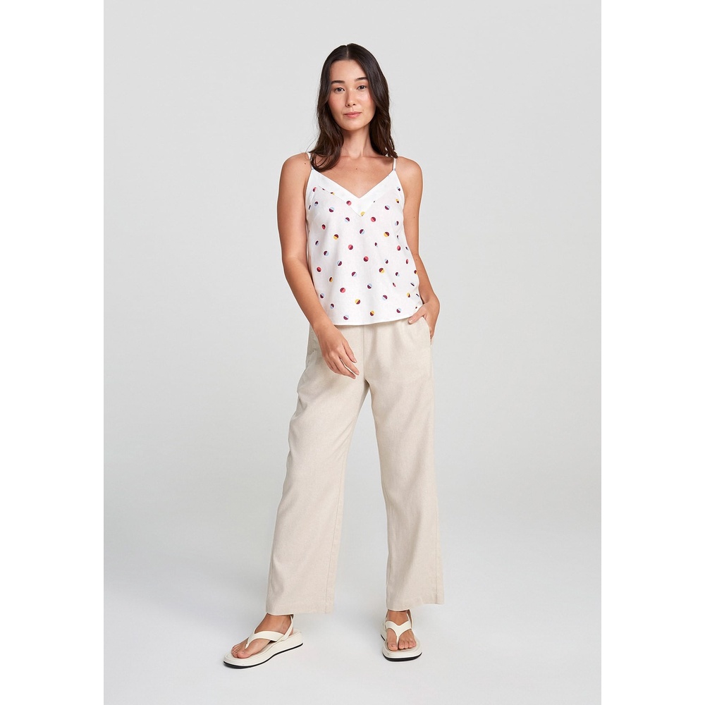 Regata Feminina Animal Print Em Linho Hering em Oferta na Shopee