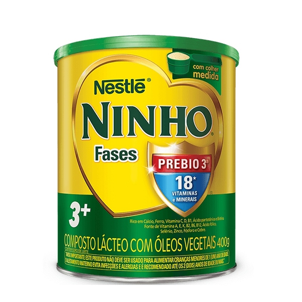 Leite Em Pó Ninho Fases 3+ Nestlé 400g
