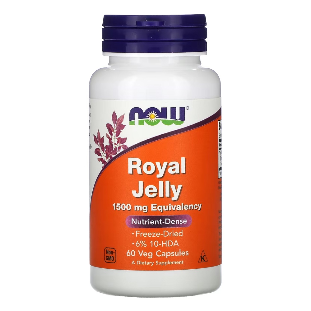 Geleia Real Now Foods Royal Jelly 60 Veg Caps Importado - Health