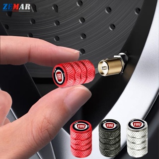 4Pcs Fiat Carro Tampas De Válvulas De Pneus Automotivas Bicicletas Peças Metálicas Impressas Para Uno Toro 500 Bravo Punto Palio Argo Stilo Strada Mobi Forma Cilíndrica Com Logotipo De em Oferta na Shopee
