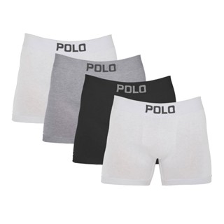 Kit 4 Cuecas Boxer Polo 781 Algodão - Sortido