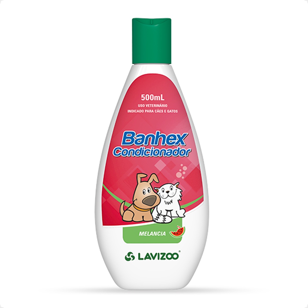 Banhex Condicionador Lavizoo Melancia para Cães e Gatos - 500 mL