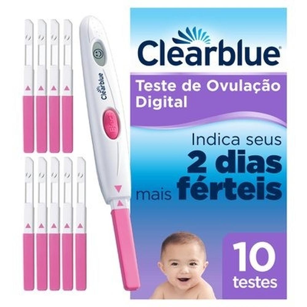 TESTE DE GRAVIDEZ CLEARBLUE TESTE OVULACAO 10UNI