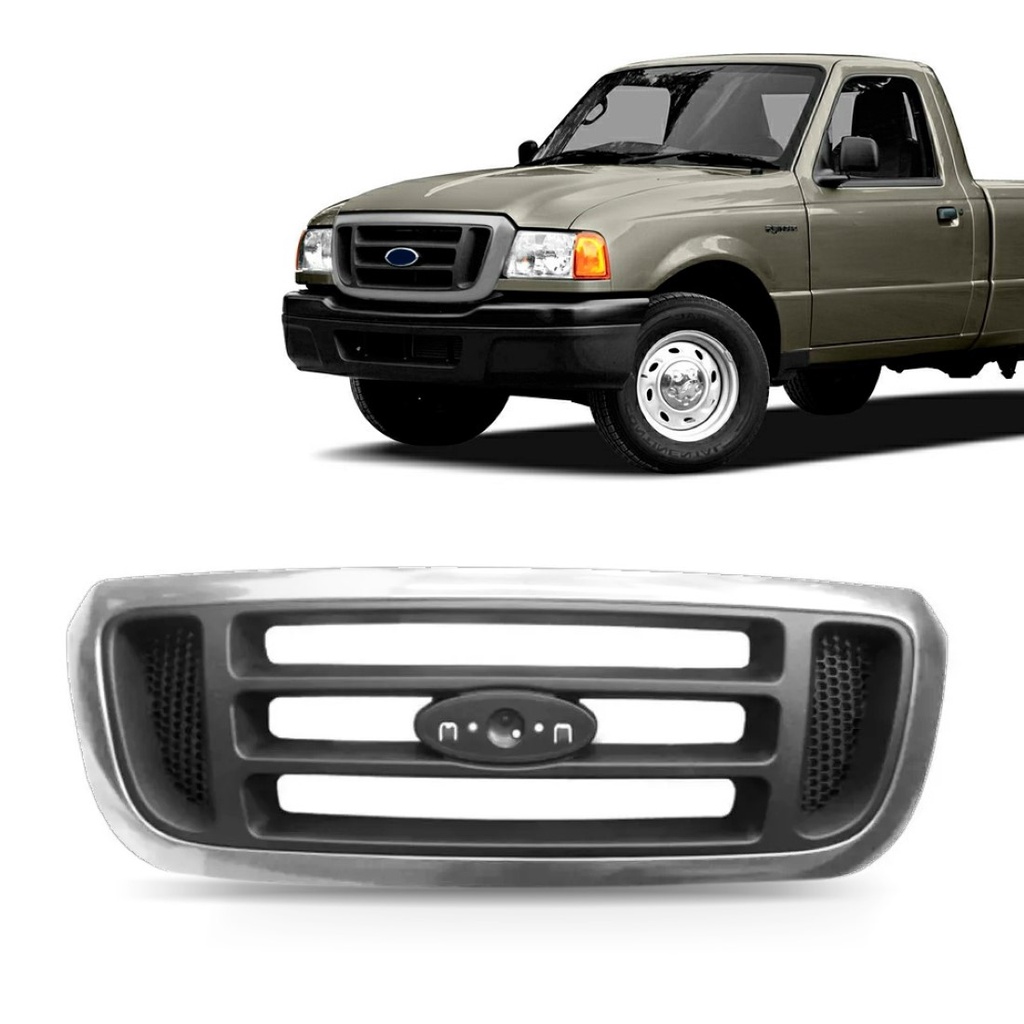 GRADE RADIADOR RANGER 2005 2006 2007 2008 2009 PRETA COM MOLDURA CROMADA em Oferta na Shopee