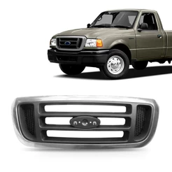 GRADE RADIADOR RANGER 2005 2006 2007 2008 2009 PRETA COM MOLDURA CROMADA