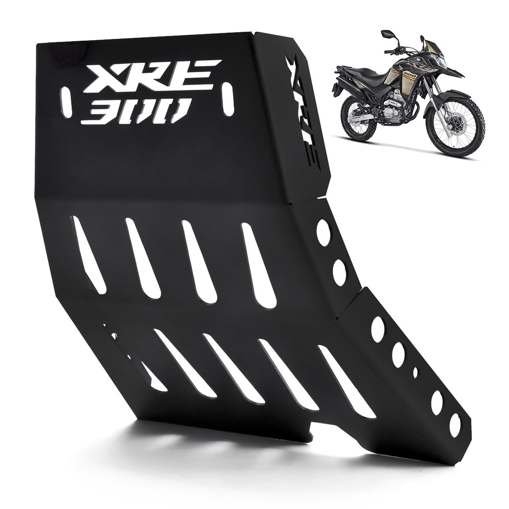 Peito de Aço Grosso e Protetor de Carter Honda XRE300 Preto Fosco Proteção Motor Frontal 2010 2011 2012 2013 2014 2015 2016 2017 2018 2019 2020 2021 2022 2023 2024 XRE 300 em Oferta na Shopee