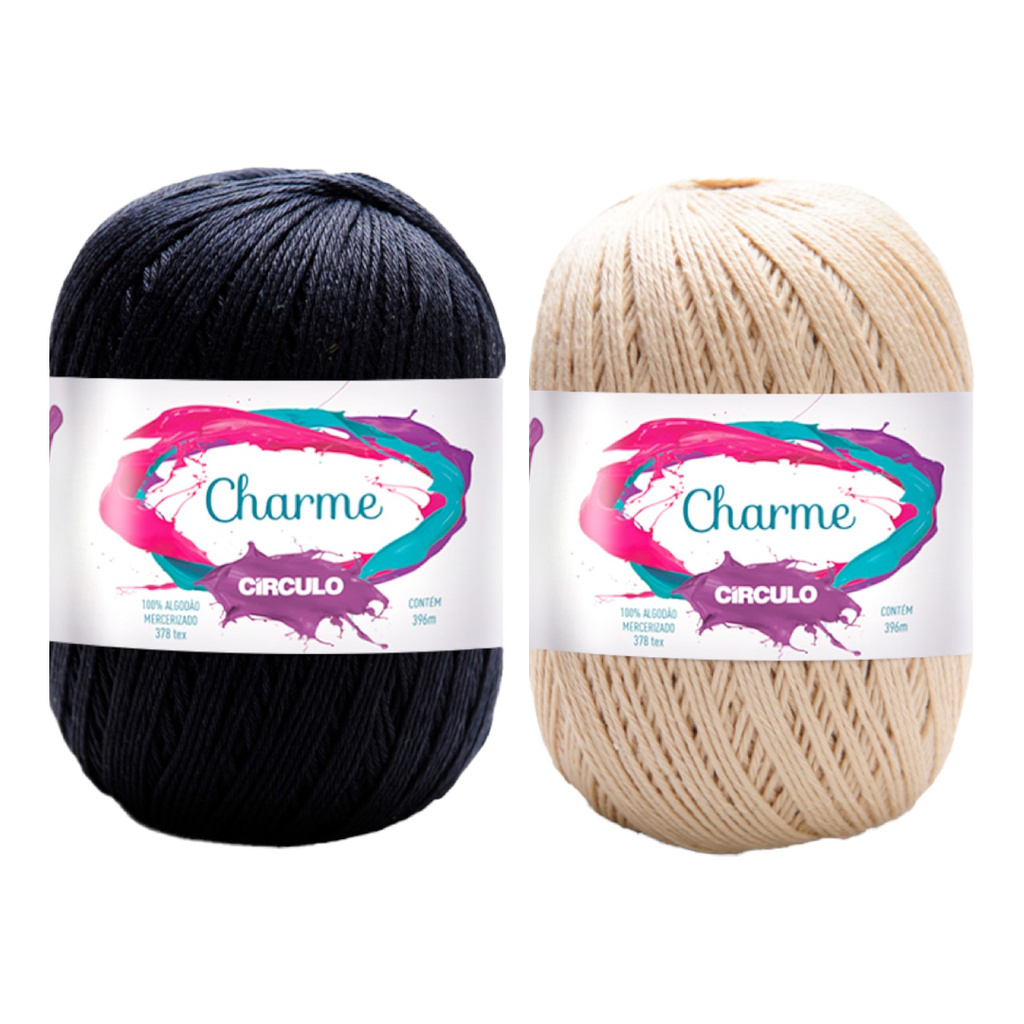 Kit 2 Linha Charme 396m 150g Cores Variadas
