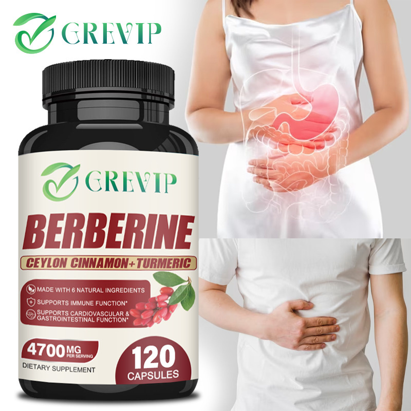 Berberina HCl 6 Em 1 Equivalente A 4700 mg-30/60/120 Cápsulas-Canela Pó , Cardo Leite , Cúrcuma , Folha De Alcachofra , Pimenta Preta