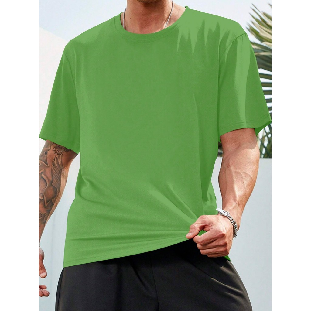 Camiseta Verde Larga Confortável Blusa Oversized Esportiva Lisa Unissex T Shirt Plus Size Estilosa