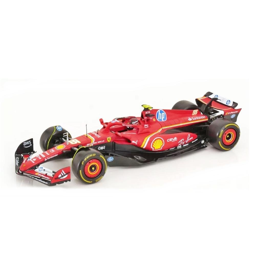 Miniatura Fórmula 1 Ferrari SF-24 - #55 Carlos Sainz - Ferrari Racing (2024) - 1:18 - Burago