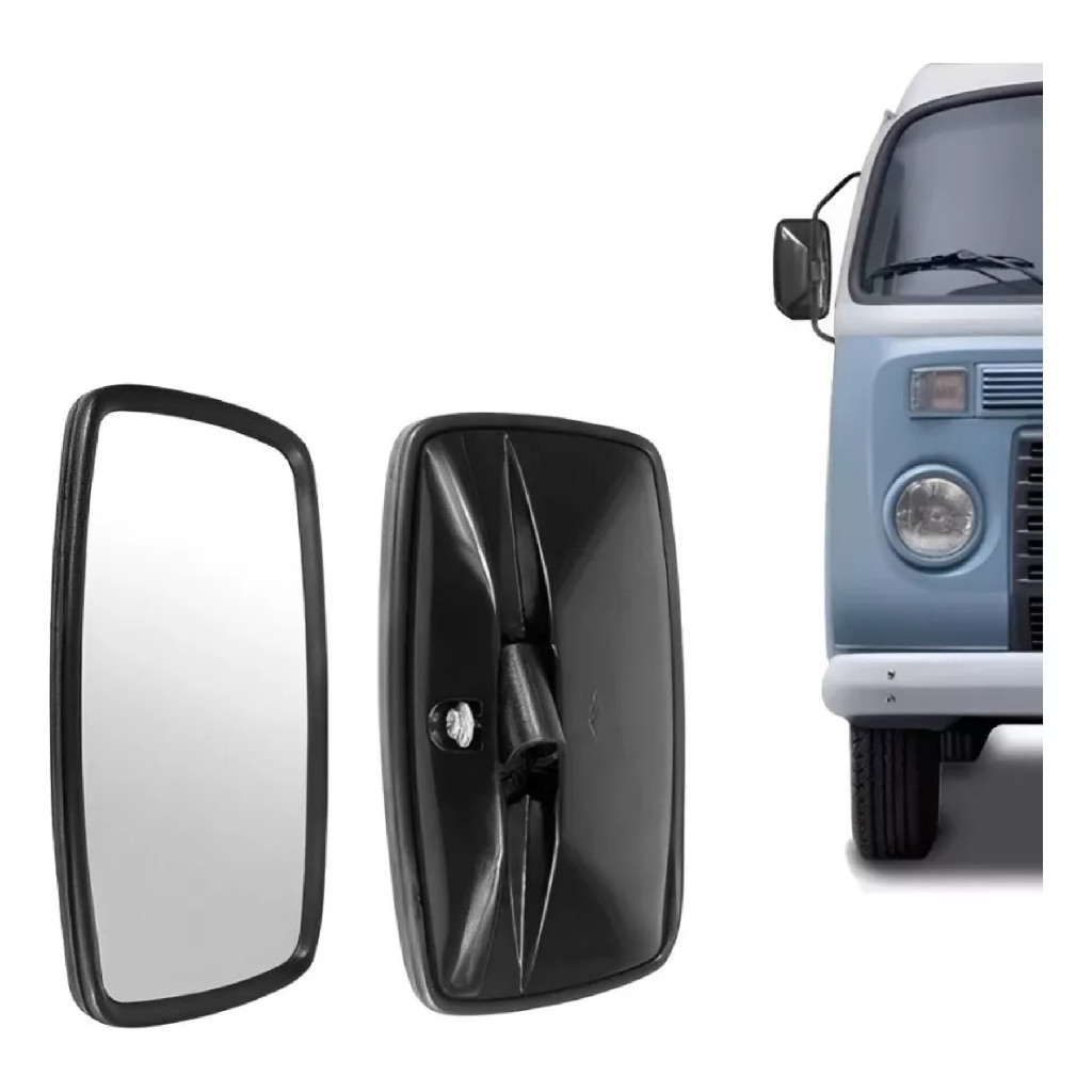 Par Espelho Retrovisor Universal Pequeno Kombi Caminhão F100