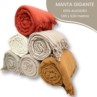 Manta para Sofá Cama Gigante Super King 1,80x3,00 metros 100% Algodão Protetor Capa
