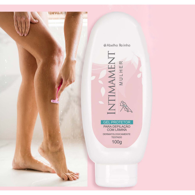 Gel Protetor Para Depilação Com Lâmina 100g Reduz Irritação Da Pele Abelha Rainha
