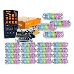 Kit Strobo Ajk Rgb Rítmico 3.0 + 40 Faróis 6w