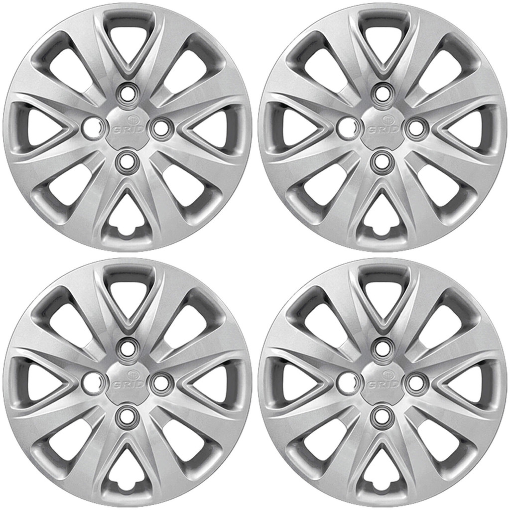 Calota Aro 14" cor Prata Mod Ka Hatch/Sedan 15/18 (Jogo c/ 4 Calotas) Grid - 340