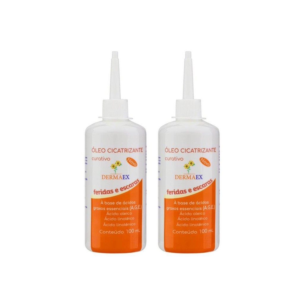 Kit c/ 2 Óleo De Girassol Dermaex 100ml Óleo Cicatrizante