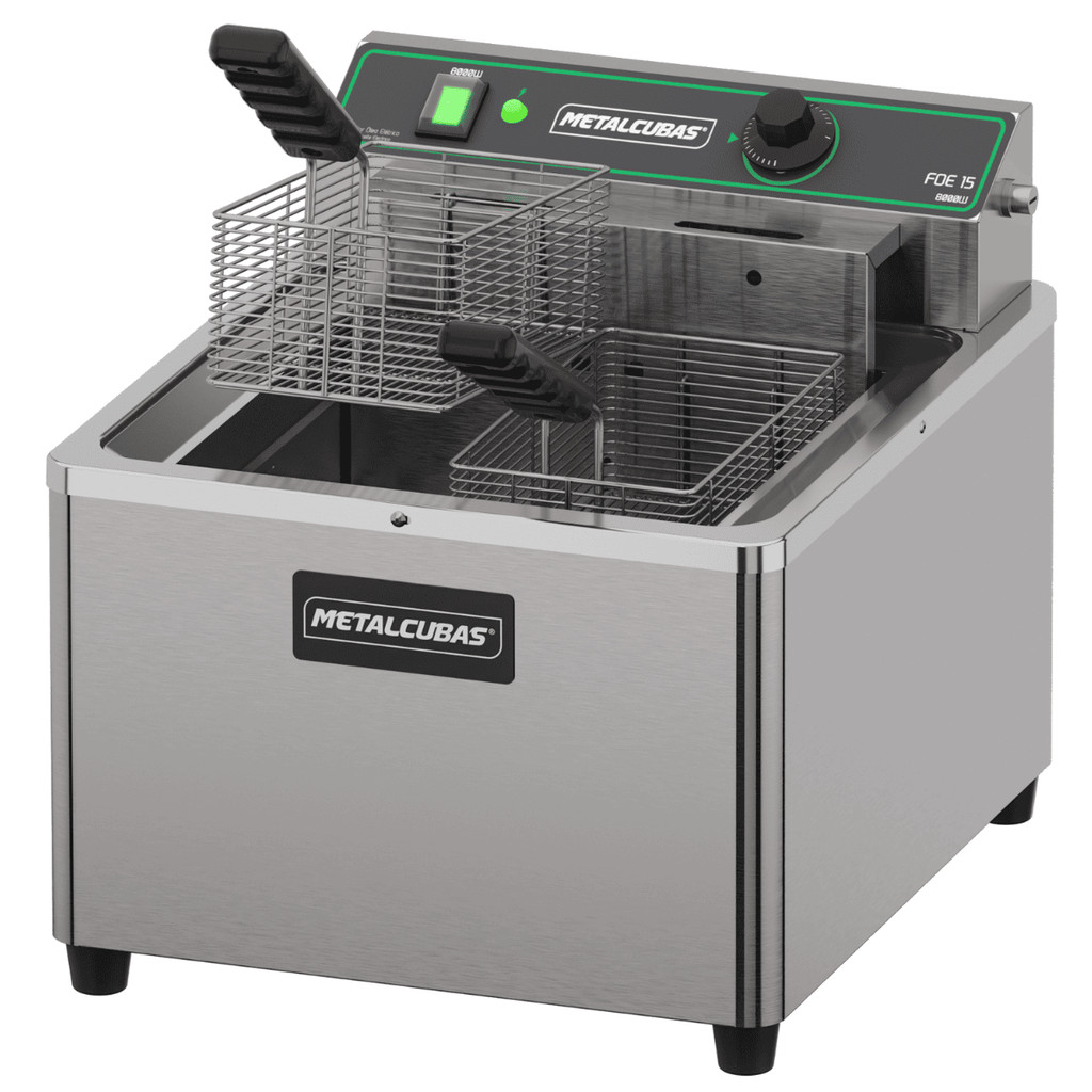 Fritadeira Elétrica Zona Fria 15L FOE 15 M 8000W 220v Metalcubas
