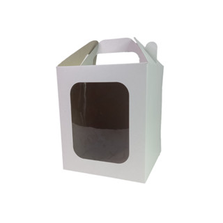 10 Caixas para Panetone 500g ou Presentes com Visor de Acetato 15x15x18 cm - Branca em Oferta na Shopee