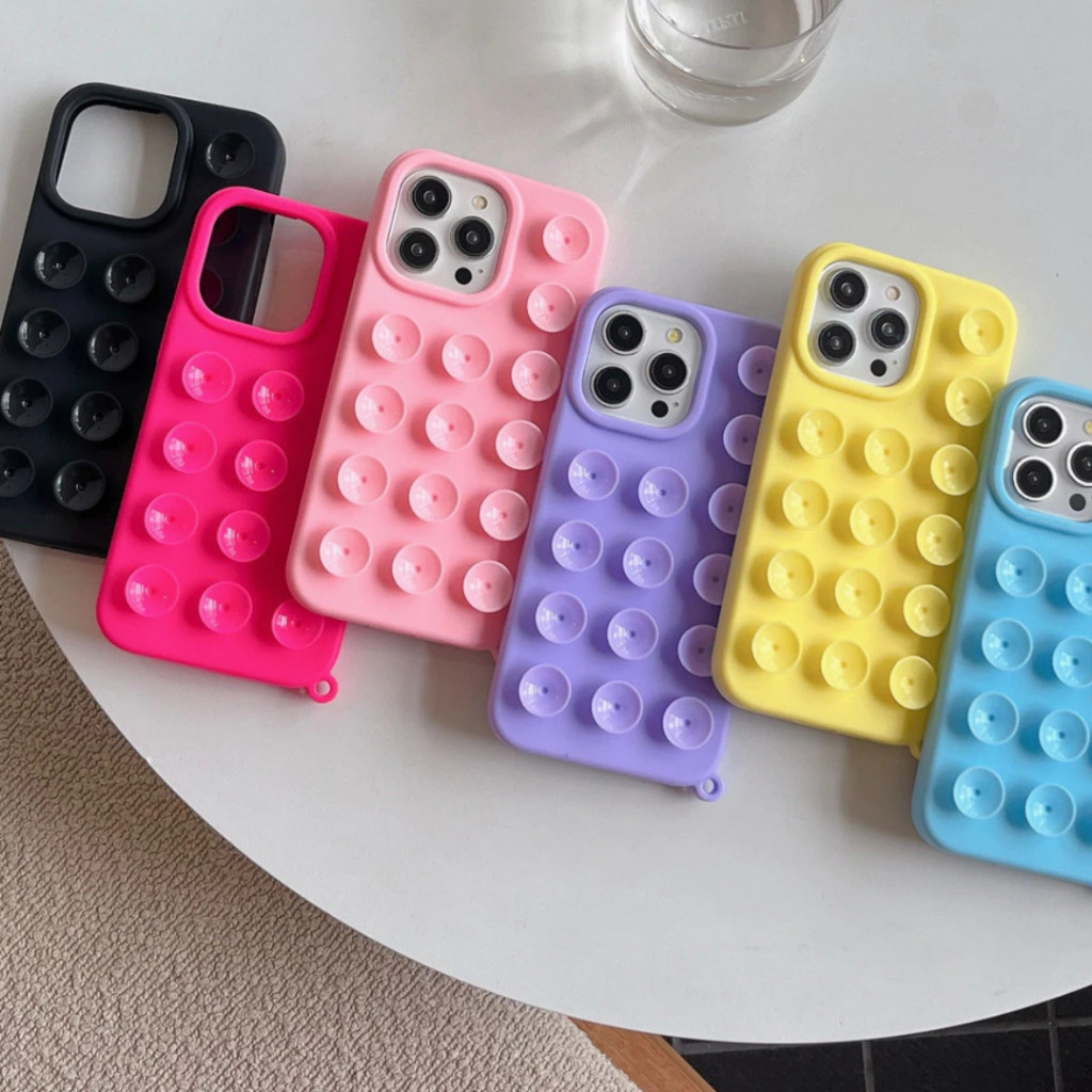 Capa Capinha Ventosa De Silicone Criativa Adequada Para IPhone 16 15 14 13 12 11 Pro Max