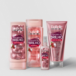 Kit DaBelle Hair Intense Explosão de Brilho Shampoo + Cond +  Óleo em Creme + Sérum (4 pro...