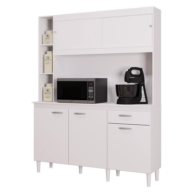 Cozinha Kit Duda 140 cm Branco – Poquema