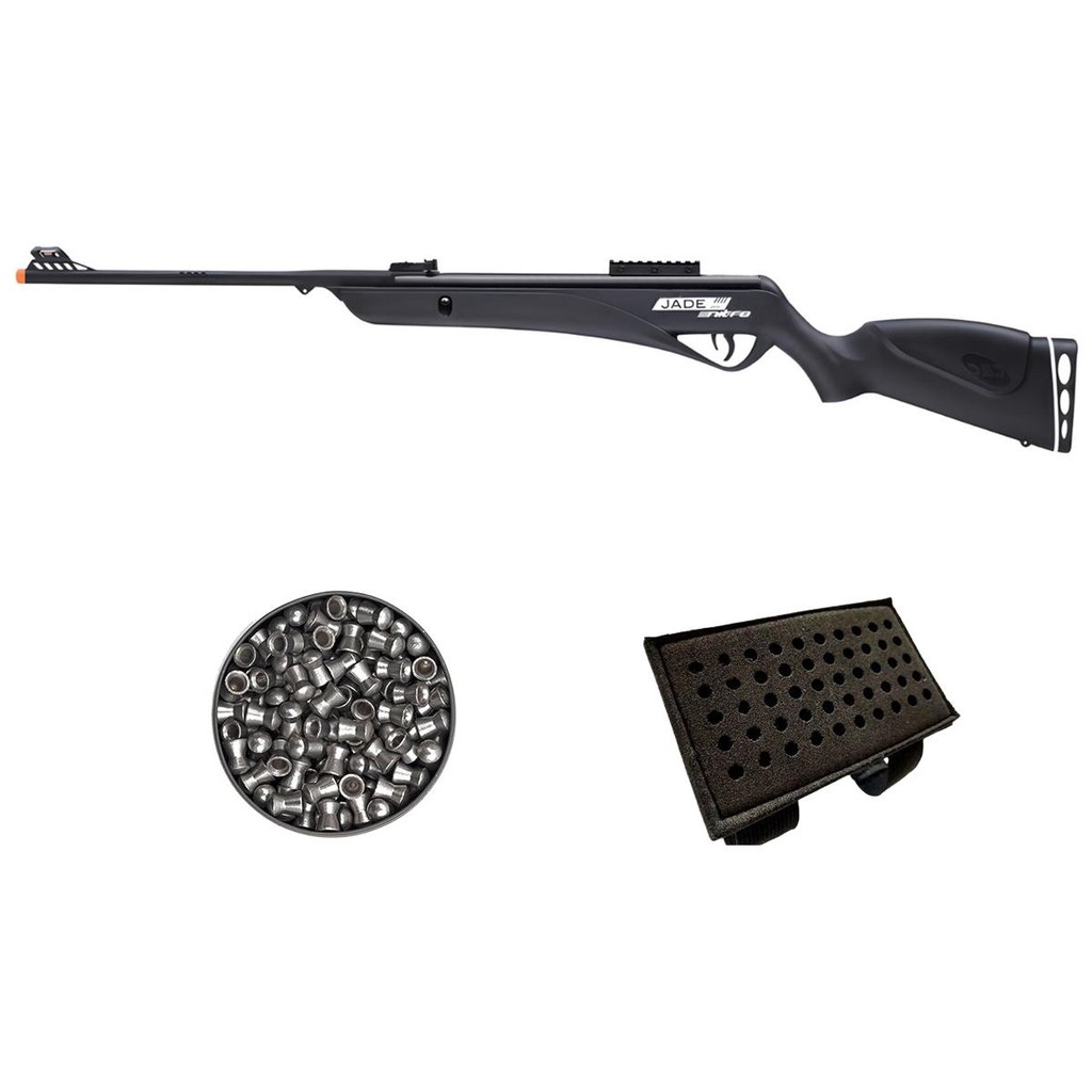 Carabina de Pressão Jade Pro Nitro Preta 5.5mm - CBC + Chumbo + Porta Chumbo em Oferta na Shopee