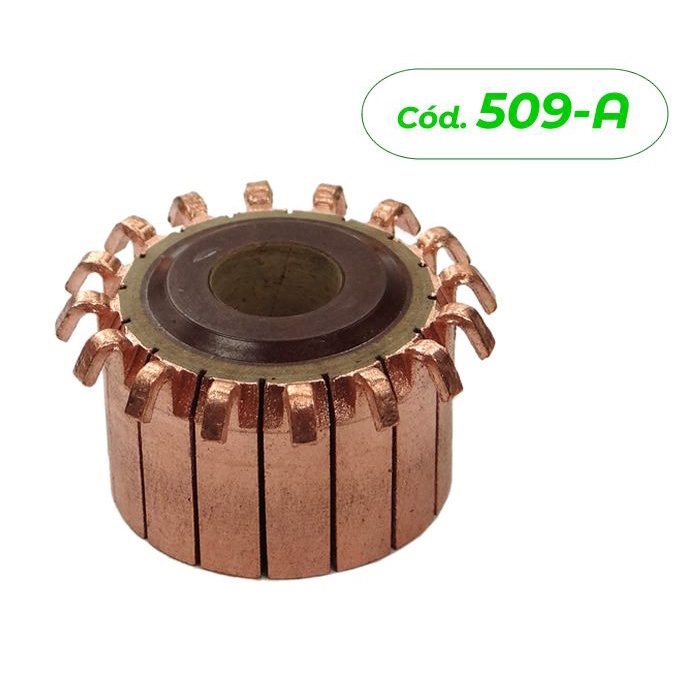 509-A - Coletor do Induzido Ventilador de Radiador Valeo - 16 Lâminas Furo 10