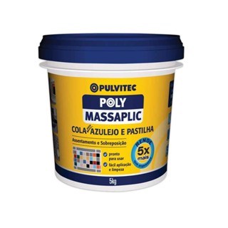 Cola para azulejo e pastilha Massaplic balde 5Kg Pulvitec