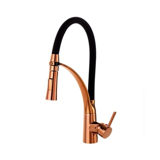 Torneira para cozinha Gourmet Misturador Monocomando Solimões Pingoo - dourado rose em Oferta na Shopee