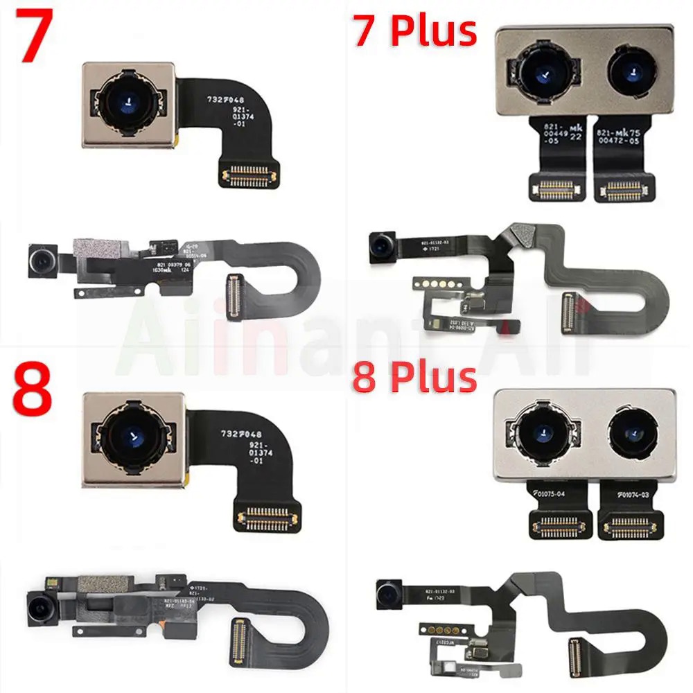 Origem Câmera traseira traseira Moldes para iPhone 6s 7 8 Plus Sensor de proximidade Pequena câmera frontal Flex Cable Ring Phone Repair Parts
