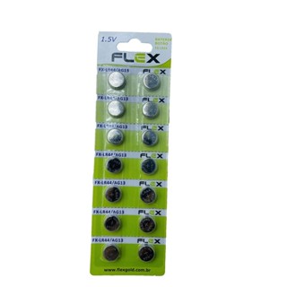 Bateria Pilha LR44 , Para Eletrônico, Brinquedos e outros, Blister Cartela com 14 Unidades