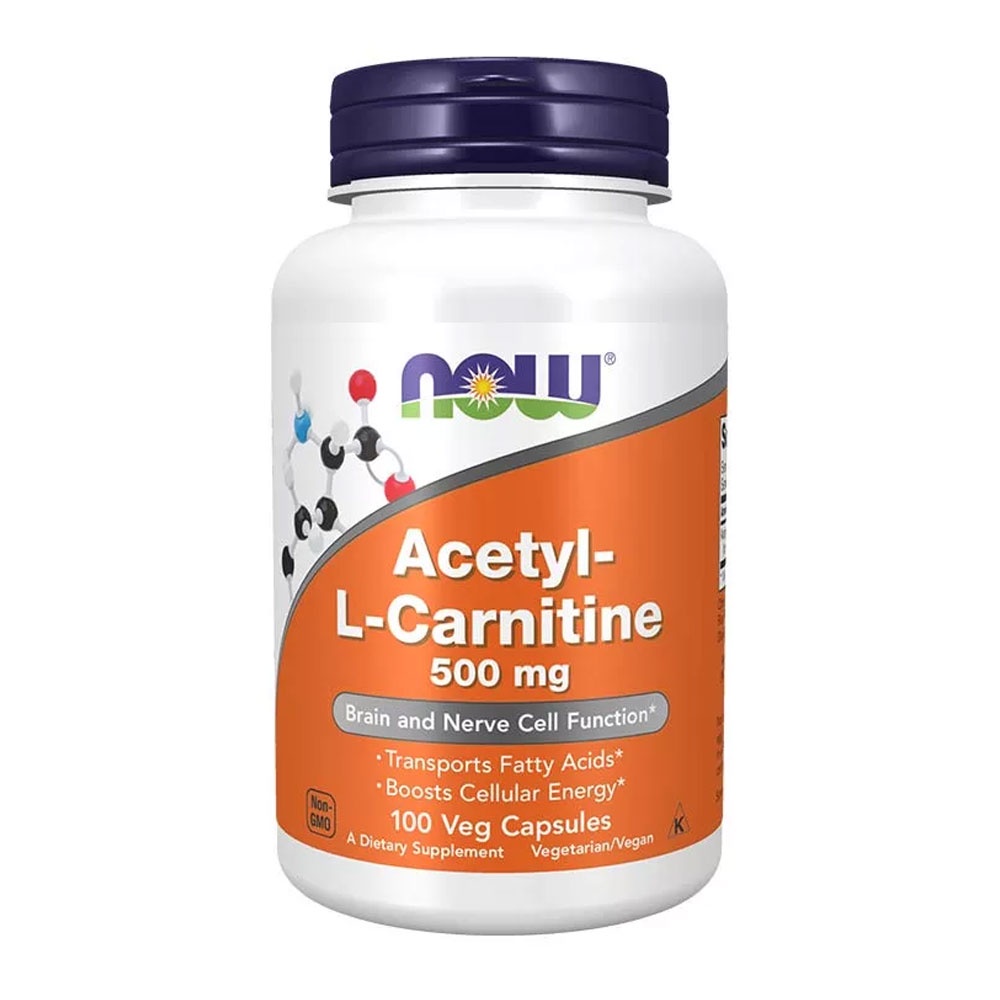 Acetil L-Carnitina 500mg Now Foods L-Carnitine 100 Veg Caps em Oferta na Shopee