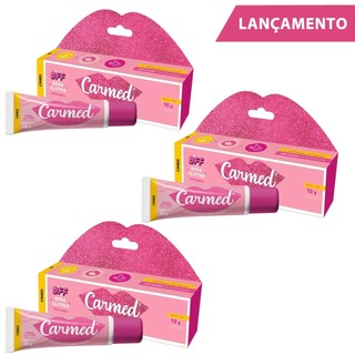 Kit 3 Unidades Hidratante Labial Carmed Bff Rosa Glitter 10g em Oferta na Shopee
