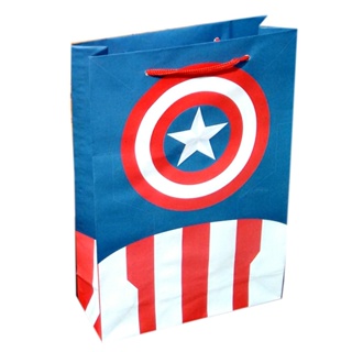 10 a 50 Sacolas De Papel Capitão América 25x17x6cm Para Lembrancinha De Aniversário Surpresa Presente Bolsa Festa em Oferta na Shopee