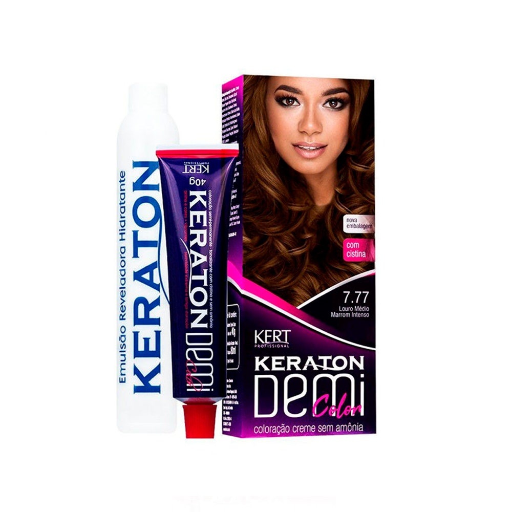 Tintura Demi Color 7.77 Louro Médio Marrom Intenso em Oferta na Shopee