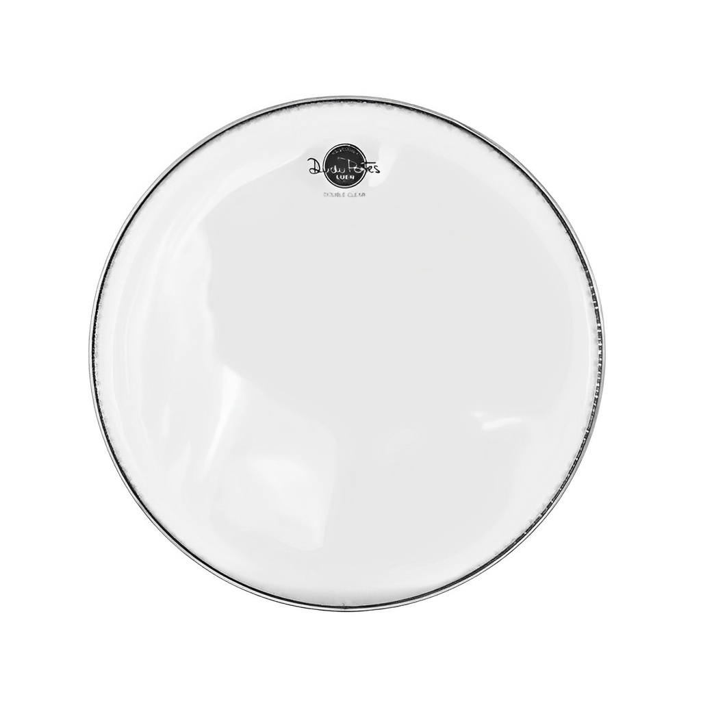 Pele Bateria Bumbo 22” Duplo Filme Luen Dudu Portes Double Clear