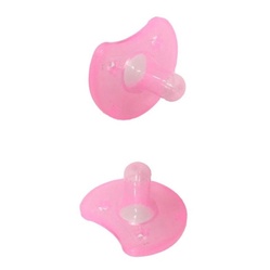 Chupeta Bico Redondo 100% Silicone Calmante Recem Nascido Para Menina 2 Unidades Baby Nany
