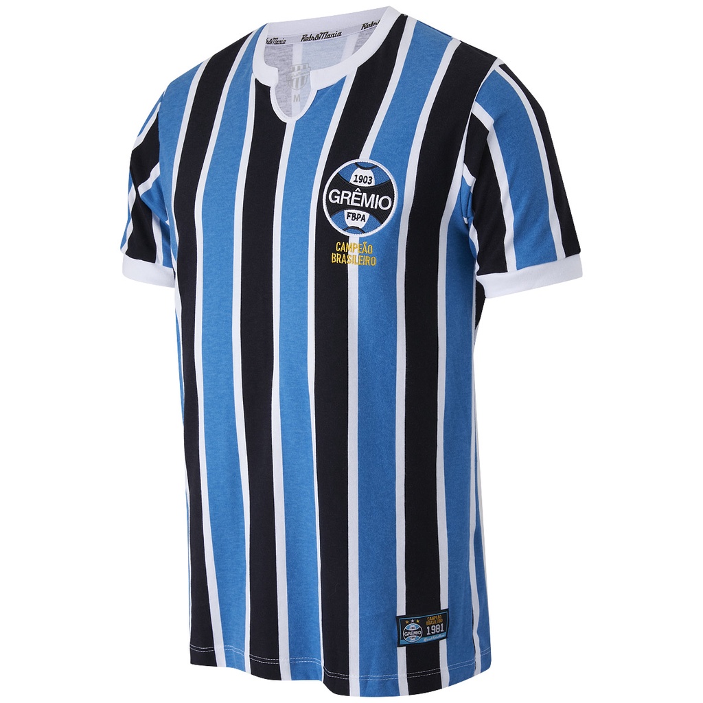 Camisa Grêmio Retrô 1981 Campeão Brasileiro Masculina Oficial