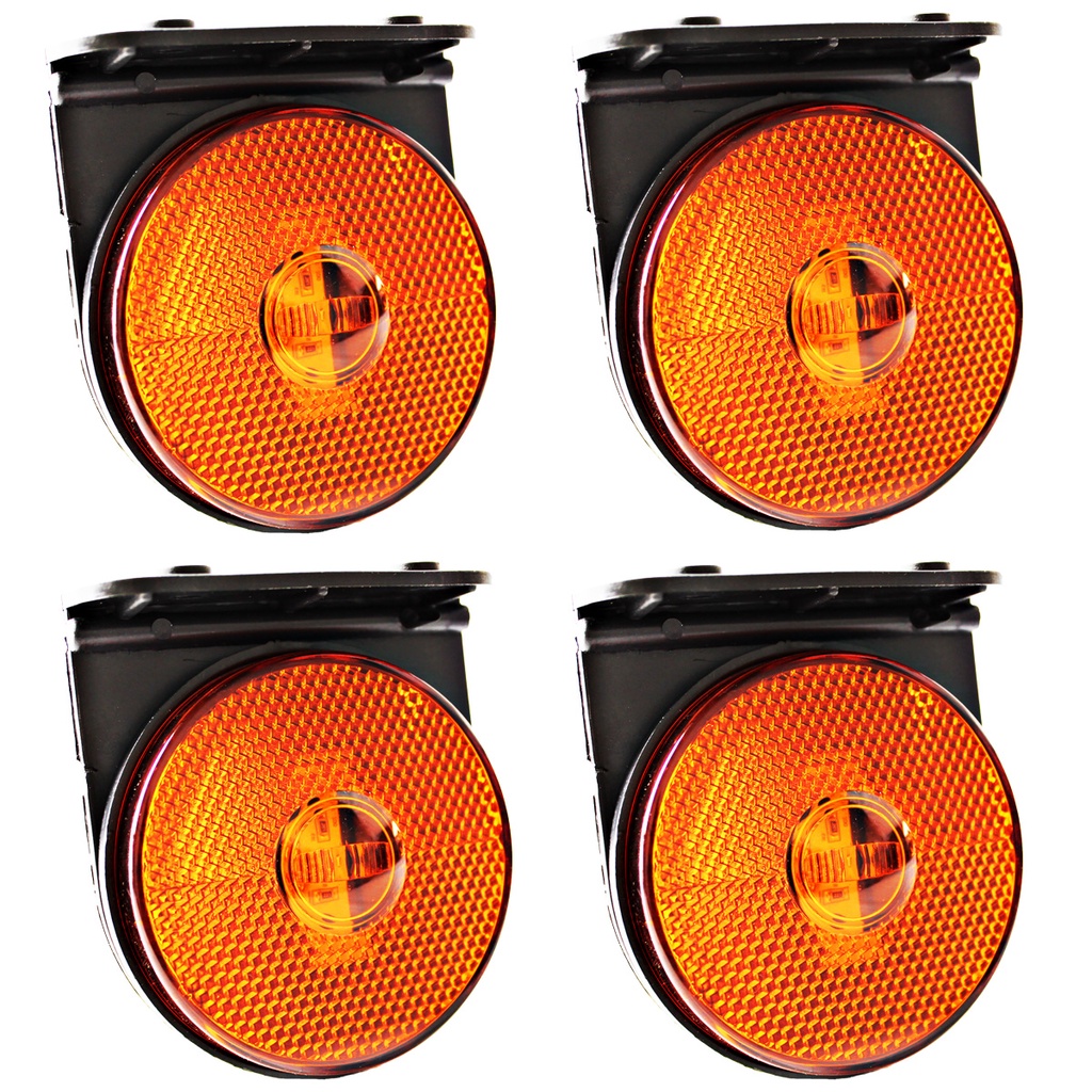 4 Lanterna Lateral Carreta Randon 88mm LED BIVOLT AM +Suporte