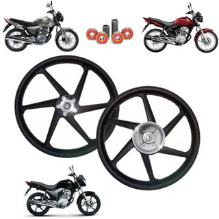 Roda Liga Leve Titan e Fan 150 2004 Ate 2013 ESD Freio A Disco 6 Palitos em Oferta na Shopee