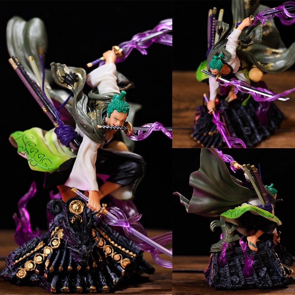 Roronoa Zoro - One Piece - Figura de Ação - Action Figure - Boneco - Estátua - 15 cm - Boneco