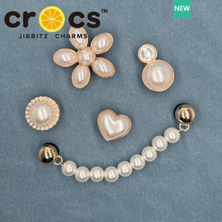 Metal jibbitz Crocs Crocs Pérola Sapato Pérola Crocs Sapatos Flor Flor Colar Coração Decorativo Fivela Botão Charme