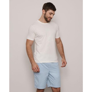 Camiseta Masculina Manga Curta Básica Off White